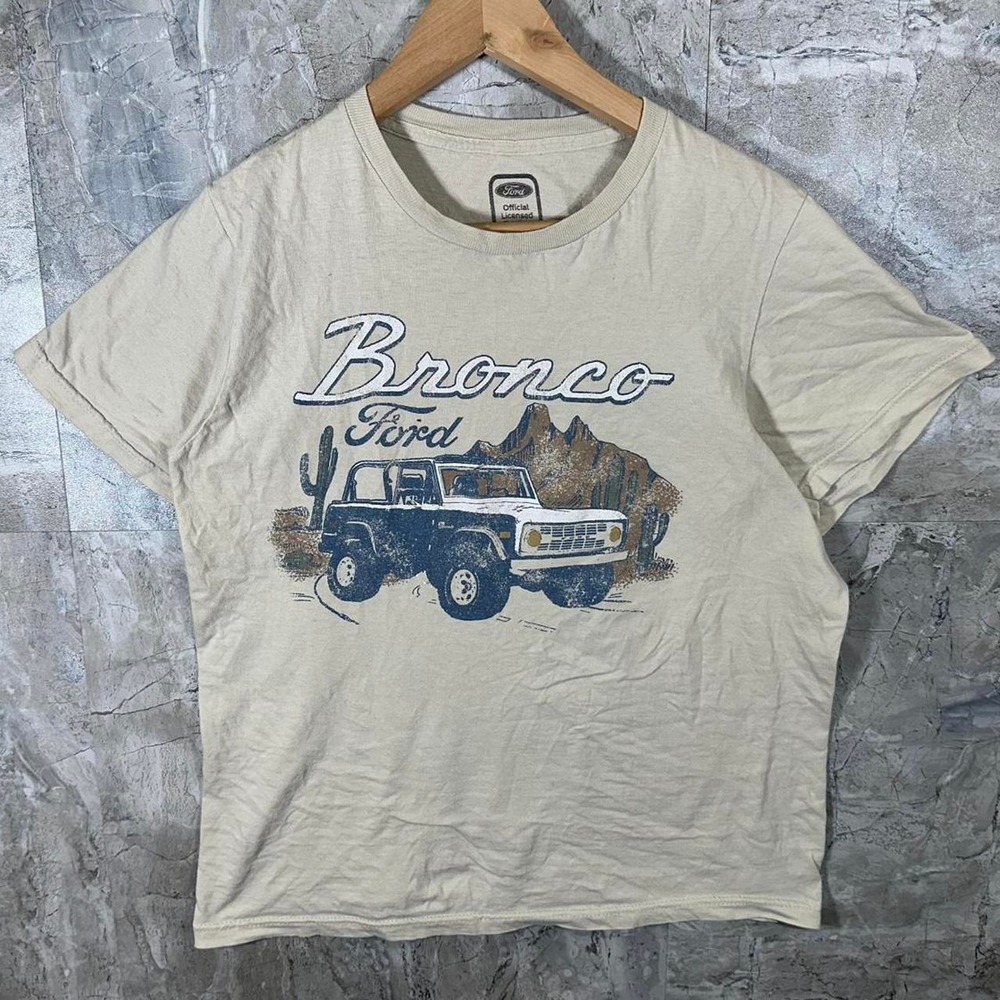 Official Ford Bronco brown t-shirt Mens Size S #bronco cars racing